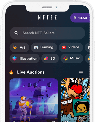 NFTez - NFT Buying Selling Marketplace App at XSoft Develop labworks