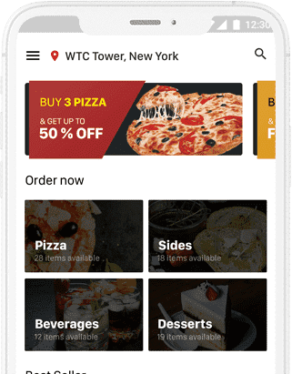 Pizzamenia - Online Pizza Ordering App, Food App at XSoft Develop labworks